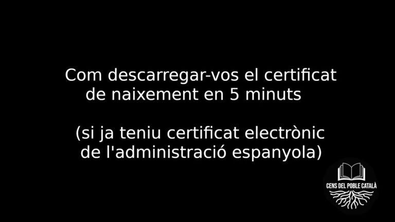 certificació electrònica de la inscripció de naixement
