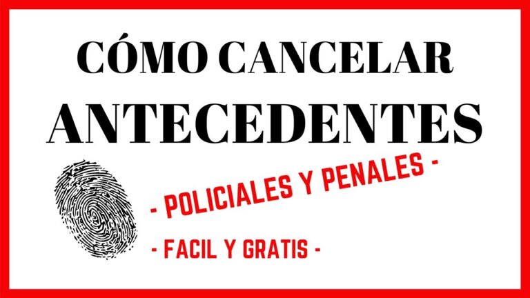 como cancelar los antecedentes penales