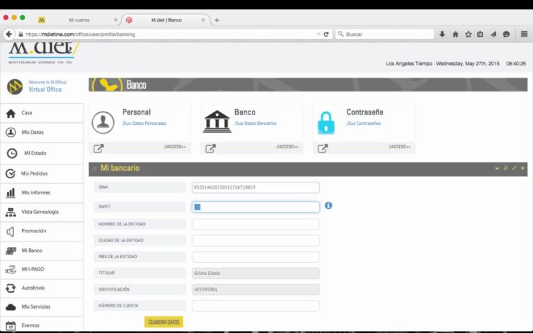 como rellenar datos bancarios beca mec