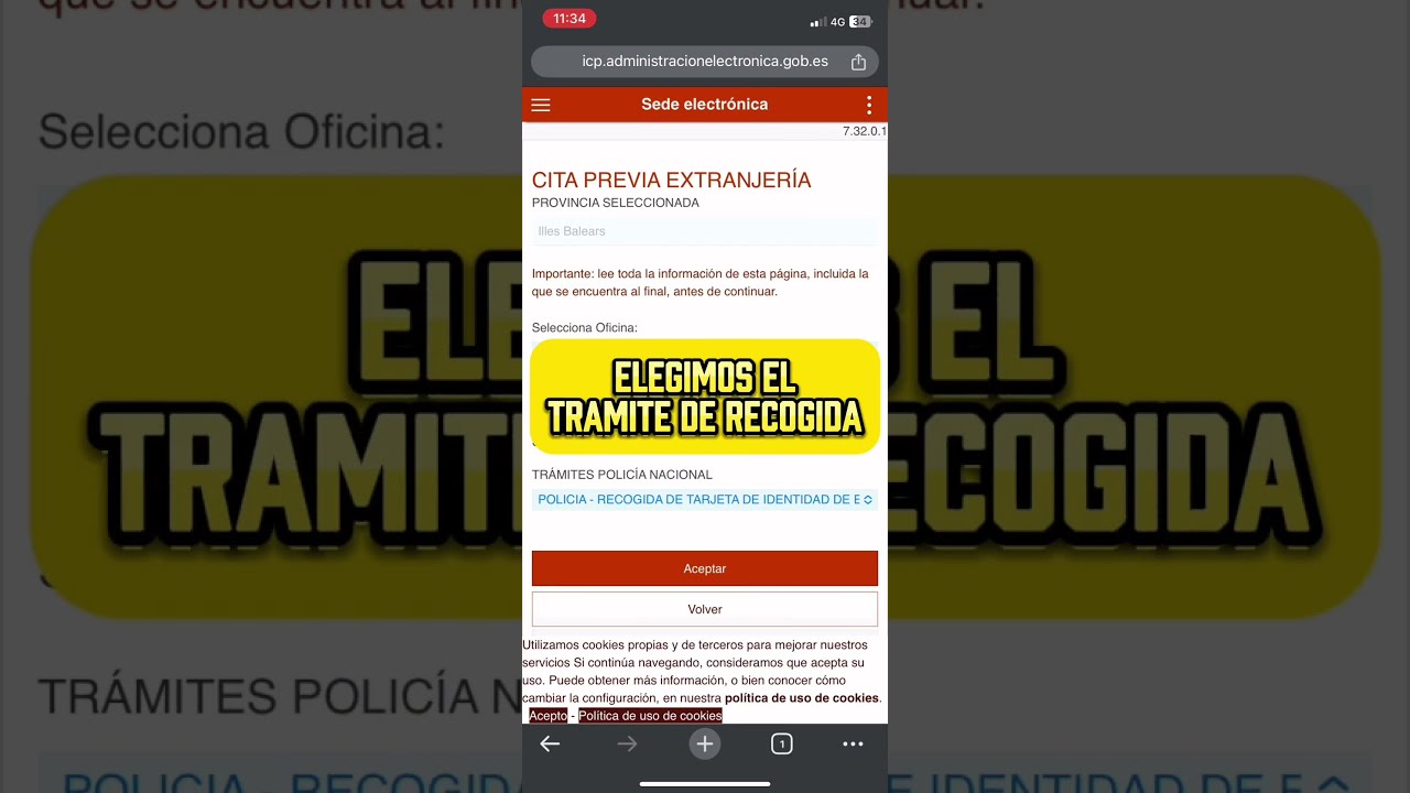 como saber si mi tie está listo para recoger