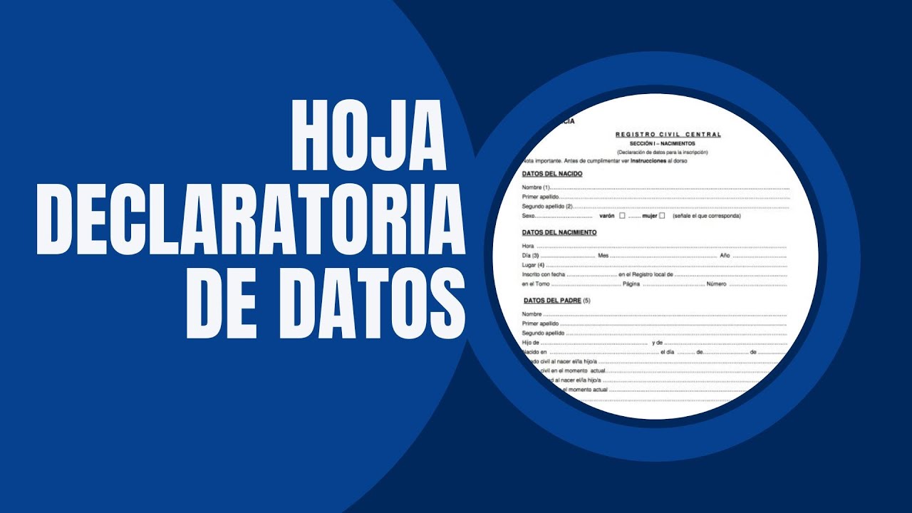 declaracion de datos para la inscripcion