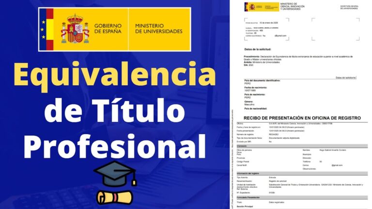 declaracion de equivalencia de titulos extranjeros españa