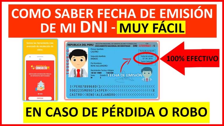 fecha de emisión del dni