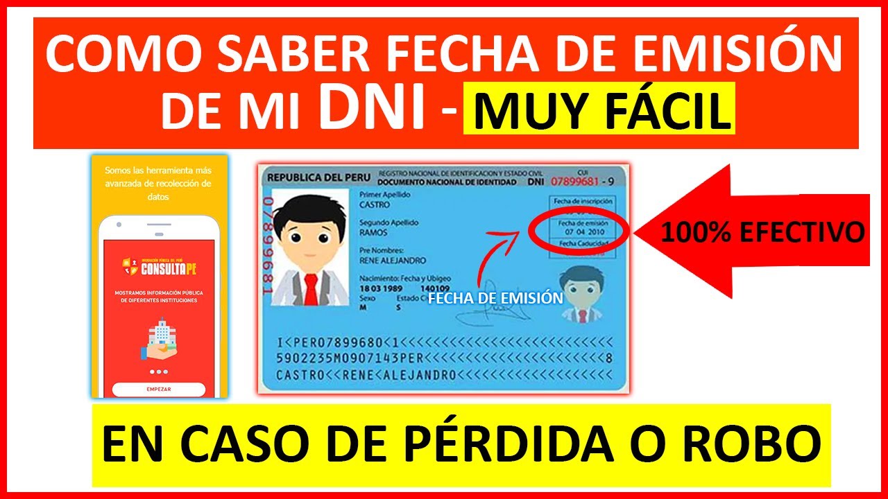 fecha de emisión del dni