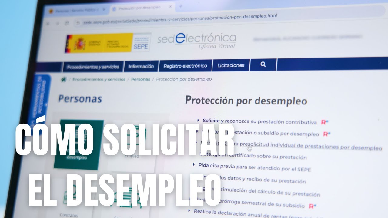 formulario de solicitud de la prestación por desempleo