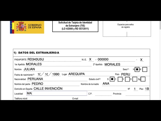 formulario de solicitud ex 17