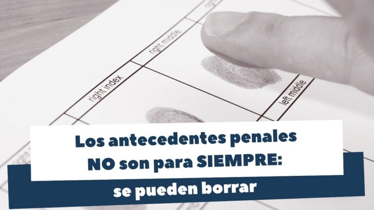 los antecedentes penales se borran solos