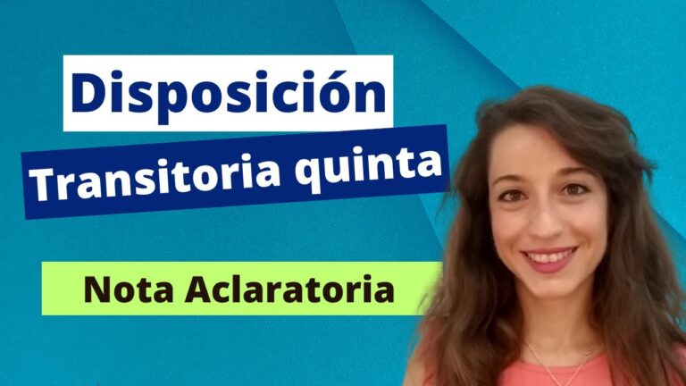 nota aclaratoria disposicion transitoria quinta