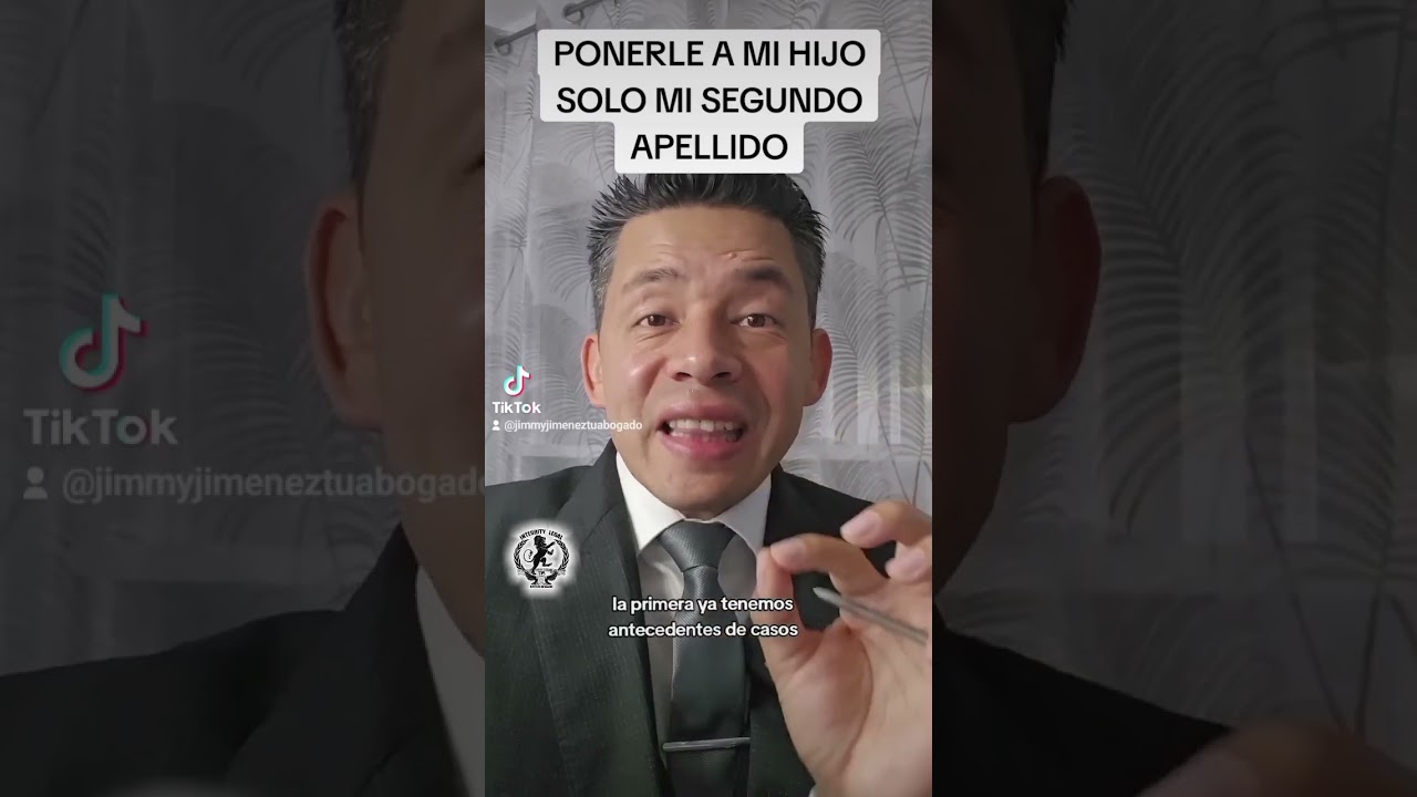 puedo poner mi segundo apellido a mi hijo