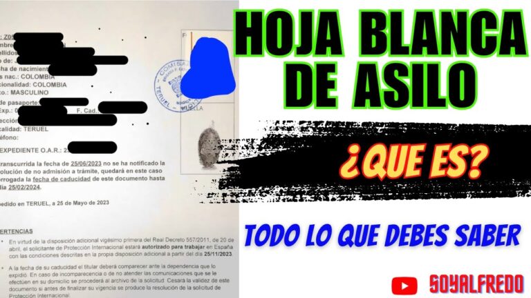 que es la hoja blanca en españa