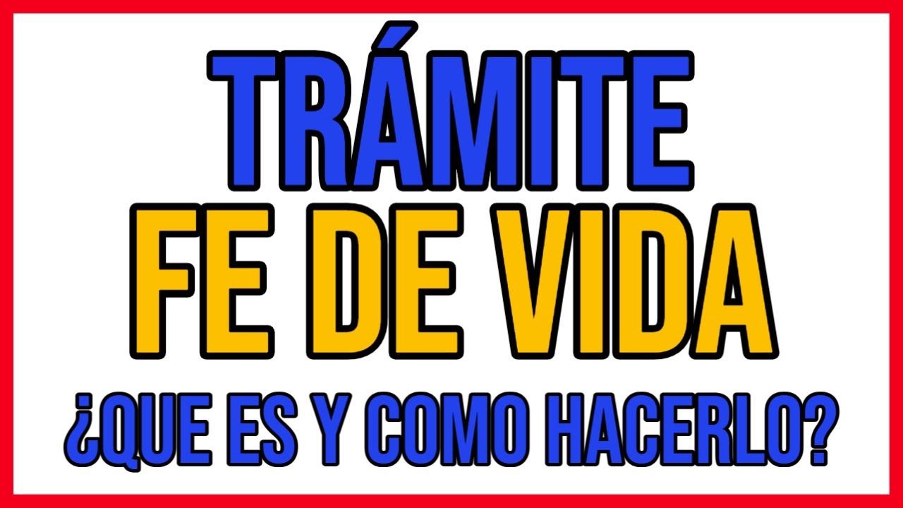 solicitar una fe de vida