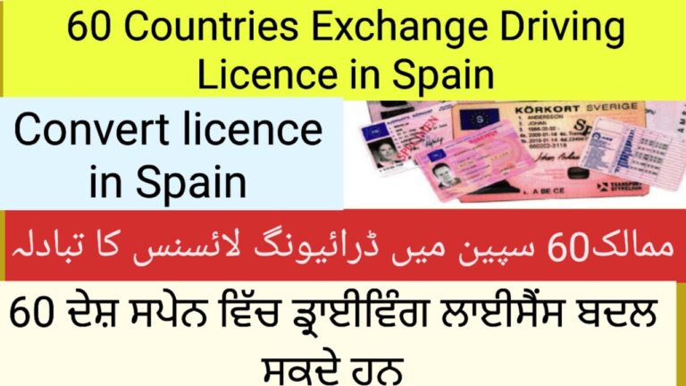 which countries driving license can be exchanged in spain